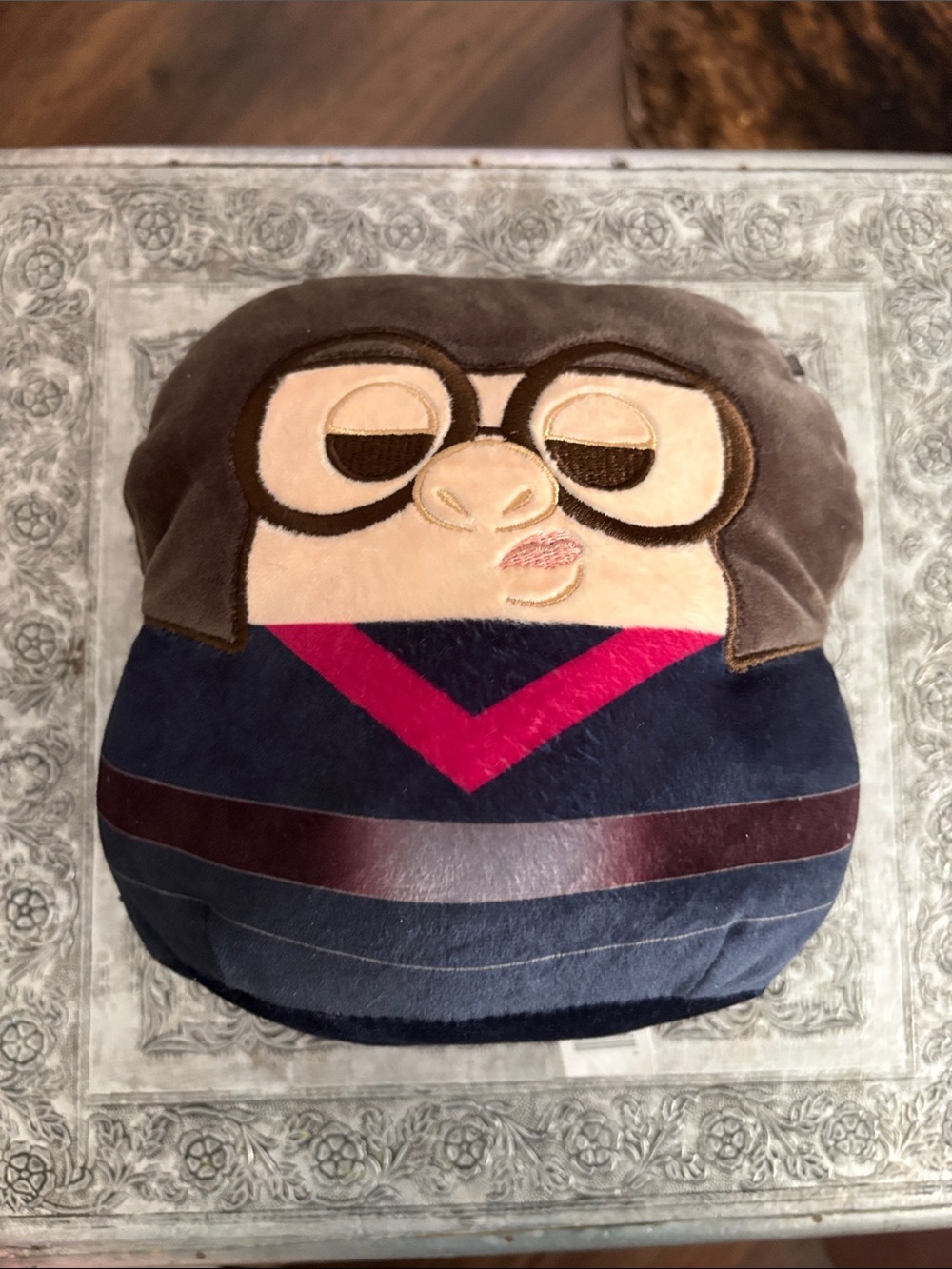 Disney Brown Pink Navy Plush Character Pillow